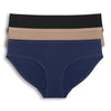 Parfait Lingerie S / Navy/Black/Warm Sand Parfait Seamless Hipster Panty 3 Pack
