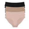 Six-pack of Parfait Seamless Hipster Panties in cameo rose color, featuring soft, comfortable fabric and seamless design.