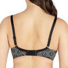 Parfait Lingerie Casey full bust padded plunge T-shirt bra in mosaic black, showing the back with molded cups and adjustable straps.