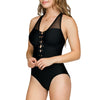 Parfait Lingerie PARFAIT Passion S8106 Womens One Piece Swimsuit Strappy Design Fit - Black