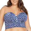 Parfait Lingerie PARFAIT Dolly P50119 Women's Longline Strapless Bustier - Blue Daisy