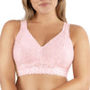 Parfait Lingerie PARFAIT Adriana P5482 Women's Curvy and Full Bust Supportive Wire-free Lace Bra   - Petal Pink