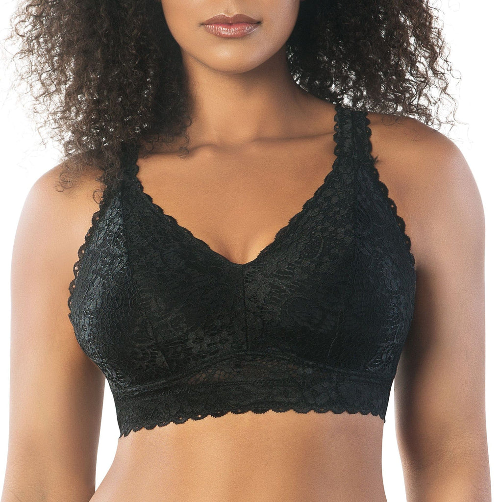 Parfait Lingerie Bralette PARFAIT Adriana P5482 Women's Curvy and Full Bust Supportive Wire-free Lace Bra  - Black