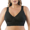 Parfait Lingerie Bralette PARFAIT Adriana P5482 Women's Curvy and Full Bust Supportive Wire-free Lace Bra  - Black