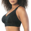 Parfait Lingerie Bralette PARFAIT Adriana P5482 Women's Curvy and Full Bust Supportive Wire-free Lace Bra  - Black