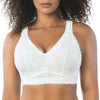 Parfait Lingerie Bralette PARFAIT Adriana P5482 Women's Curvy and Full Bust Supportive Wire-free Lace Bra  - Pearl white