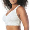 Parfait Lingerie Bralette PARFAIT Adriana P5482 Women's Curvy and Full Bust Supportive Wire-free Lace Bra  - Pearl white