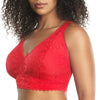 Parfait Lingerie Bralette PARFAIT Adriana P5482 Women's Curvy and Full Bust Supportive Wire-free Lace Bra  - Racing red