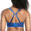 Parfait Lingerie PARFAIT Adriana P5482 Women's Curvy and Full Bust Supportive Wire-free Lace Bra  - Sapphire