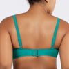 Parfait Lingerie PARFAIT Brigitte S8201 Demi Cup Underwire Balconette Longline Bikini Top with Embroidery Detail - Dark Mint