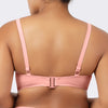 Parfait Lingerie PARFAIT Brigitte S8201 Demi Cup Underwire Balconette Longline Bikini Top with Embroidery Detail - Peach Bud