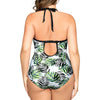 Parfait Lingerie PARFAIT Christy S8056 Underwire One Piece Swimsuit with Deep V Neck and Shaping Support - Wild Leaves