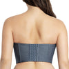 Parfait Lingerie PARFAIT Dolly Denim P50118 Women's Longline Strapless Bustier - Dark Blue Denim