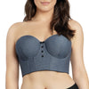 Parfait Lingerie PARFAIT Dolly Denim P50118 Women's Longline Strapless Bustier - Dark Blue Denim