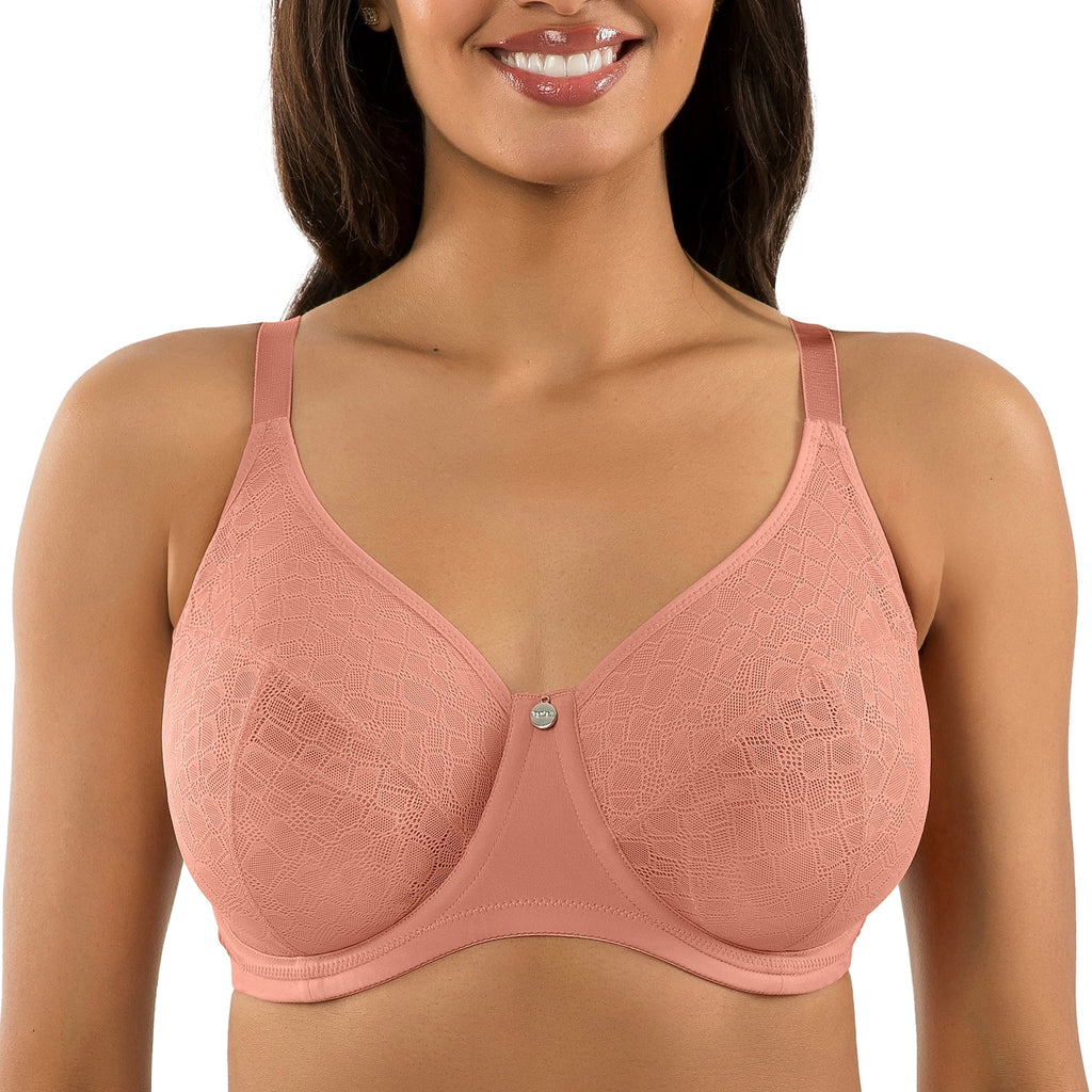 Parfait Lingerie PARFAIT Enora P5272 Women's Full Bust Supportive Full Coverage Unlined Minimizer - Muted Clay