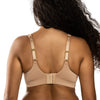 Parfait Holly full seamless non-padded wirefree nursing bra in Warm Sand, showing back view with adjustable straps and smooth fabric.