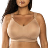 Parfait Holly full seamless non-padded wirefree nursing bra in warm sand, front view showing smooth cups and supportive design.
