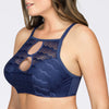 Parfait Lingerie PARFAIT Keira S8071 Womens Halter Bikini Top Crochet Underwire Support Swimwear - Twilight