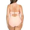 Parfait Lingerie PARFAIT Keira S8076 Womens One Piece Swimsuit Cut-Out Halter Support Swimwear - Peach