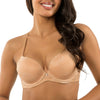 Parfait Lingerie PARFAIT Luxlacy P2000 Women's Full Busted Lace Molded Padded Everyday Basic Wired T-shirt Bra - True Nude