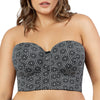 Parfait Lingerie PARFAIT Marissa P50117 Women's Full Bust and Full Figure Strapless Longline Bra - Black Mosaic