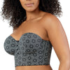 Parfait Lingerie PARFAIT Marissa P50117 Women's Full Bust and Full Figure Strapless Longline Bra - Black Mosaic