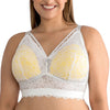 Parfait Lingerie PARFAIT Mia Daisy P6142 Women's Full Bust and Full Figure Wirefree Bralette - Pearl White
