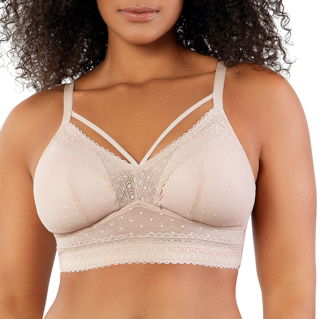Parfait Lingerie PARFAIT Mia Dot P6011 Women's Full Busted Lightly Padded Wire Free Bra - Cameo Rose