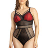 Parfait Lingerie Bodysuit PARFAIT Mia Dot P6017 Women's Sexy Wire-free Bodysuit Lingerie - Black