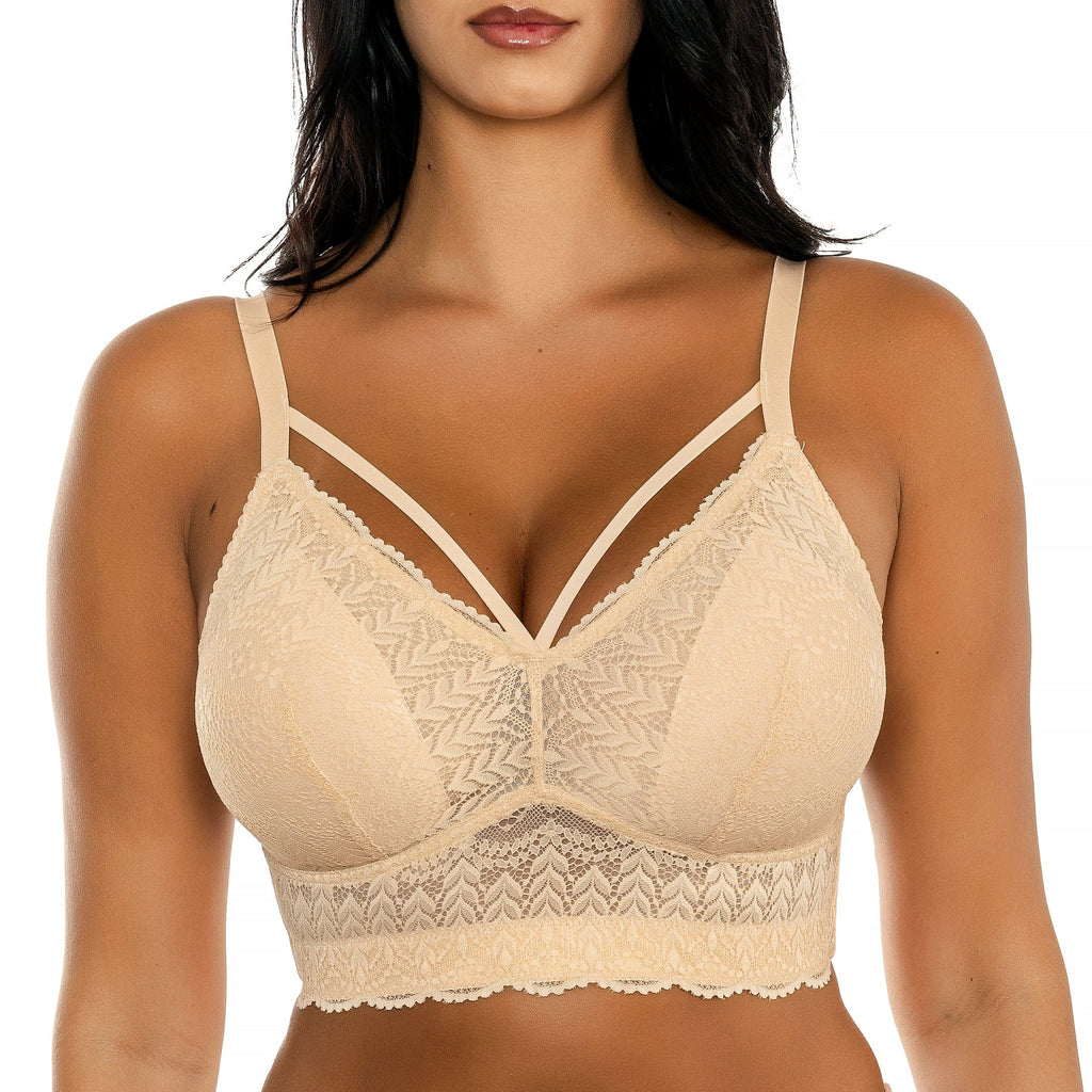 Parfait Lingerie PARFAIT Mia Lace P5951 Women's Full Busted Lightly Padded Wire Free Bra - Bare