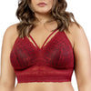 Parfait Lingerie PARFAIT Mia Lace P5951 Women's Full Busted Lightly Padded Wire Free Bra - Rio Red