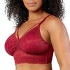 Parfait Lingerie PARFAIT Mia Lace P5951 Women's Full Busted Lightly Padded Wire Free Bra - Rio Red