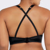 Parfait Lingerie PARFAIT Rita S8142 Longline Bikini Top with Cross Back Straps and Shirred Contour Cups - Black