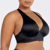 Parfait Lingerie PARFAIT Rita S8142 Longline Bikini Top with Cross Back Straps and Shirred Contour Cups - Black