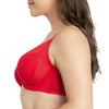Parfait Lingerie PARFAIT Shea P6062 Women's Full Bust Mesh Plunge Unlined Wired Bra - Racing Red