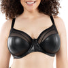 Parfait Lingerie PARFAIT Stevie P50125 Faux Leather Full Busted Unlined Non-padded Underwired Bra - Black