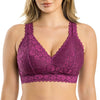 Parfait Lingerie PARFAIT Adriana P5482 Women's Curvy and Full Bust Supportive Wire-free Lace Bra - Blackberry