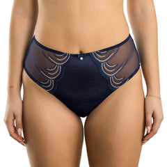 Parfait Lingerie PARFAIT Pearl P6093 Full Coverage High Waisted French Cut - Navy
