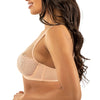 Parfait Lingerie Parfait Luxlacy Pretty Lace And Mesh Full Busted Full Coverage Unlined Non-padded Wired Bra - Cameo Rose
