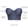 Parfait Lingerie PARFAIT Dolly Denim P50118 Women's Longline Strapless Bustier - Dark Blue Denim