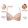 Parfait Lingerie Parfait Luxlacy Pretty Lace and Mesh Full Busted Unlined Non-Padded Wired Bra - Desert Flower