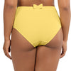 Parfait Lingerie PARFAIT Vivien S8165 Womens High Waist Bikini Bottom Full Coverage Retro Swimwear - Lemon Drop